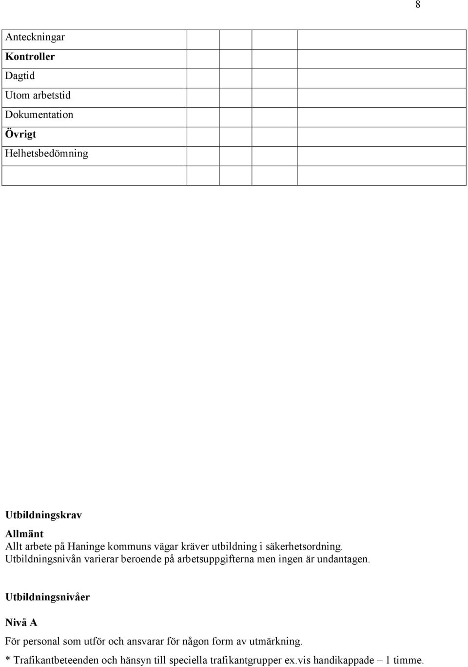 Utbildningsnivån varierar beroende på arbetsuppgifterna men ingen är undantagen.