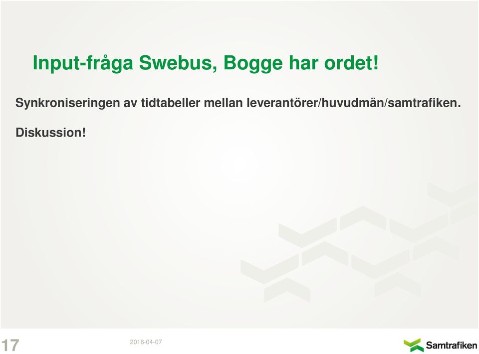 Synkroniseringen av tidtabeller