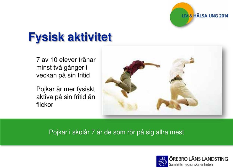 mer fysiskt aktiva på sin fritid än flickor