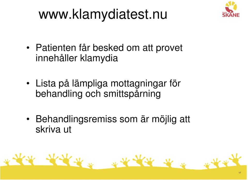 innehåller klamydia Lista på lämpliga