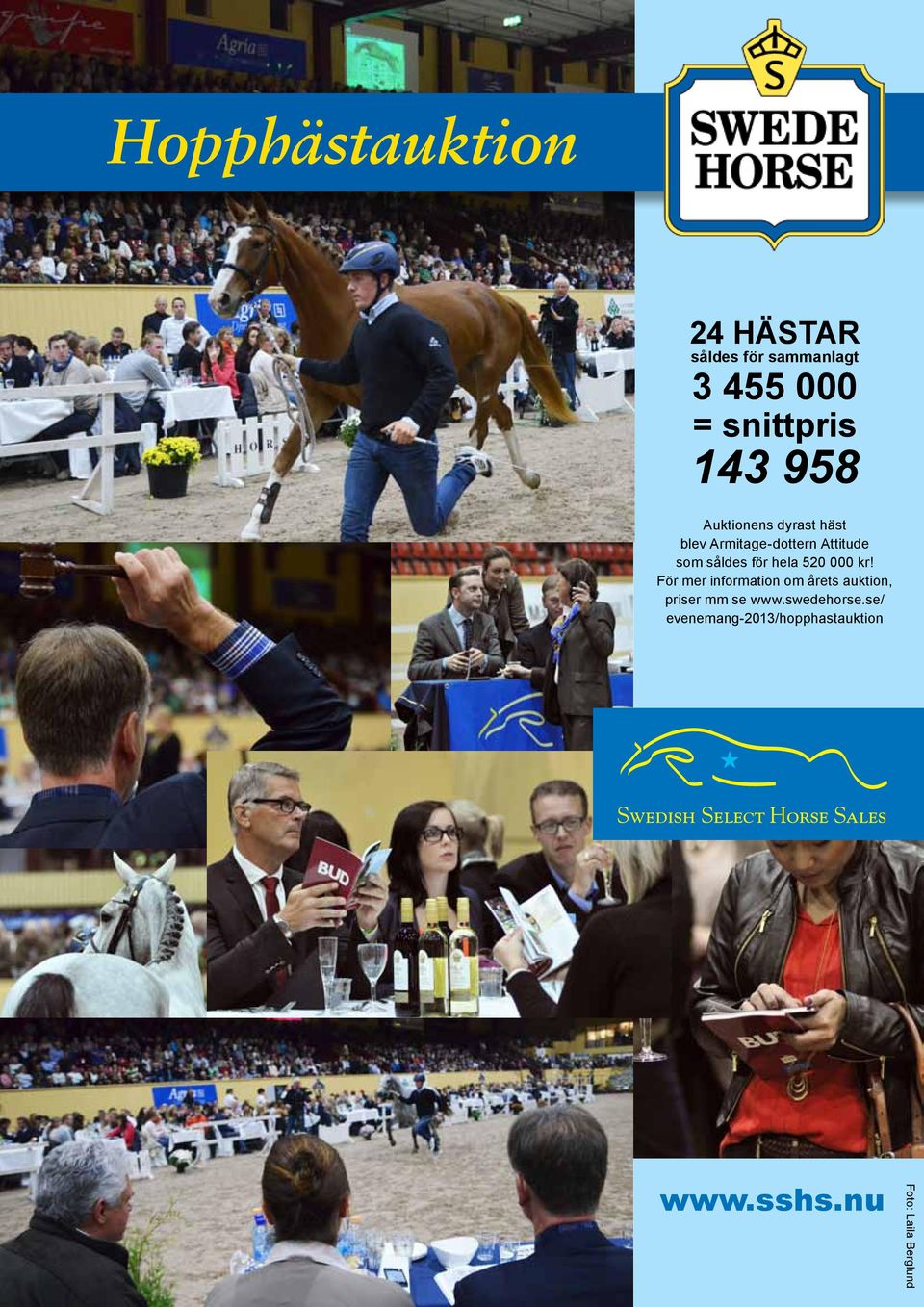 hela 520 000 kr! För mer information om årets auktion, priser mm se www.