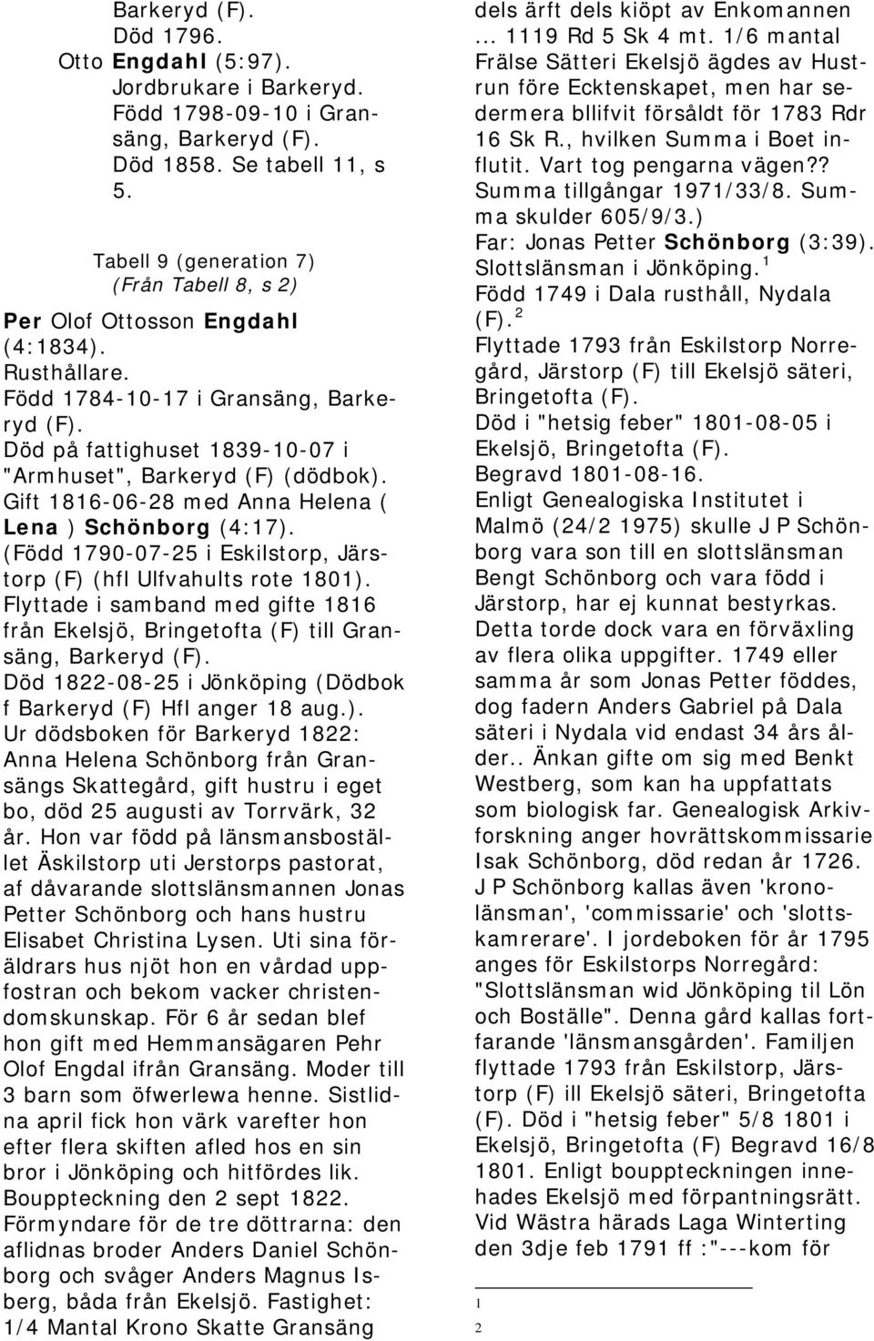(Född 1790-07-25 i Eskilstorp, Järstorp (F) (hfl Ulfvahults rote 1801).