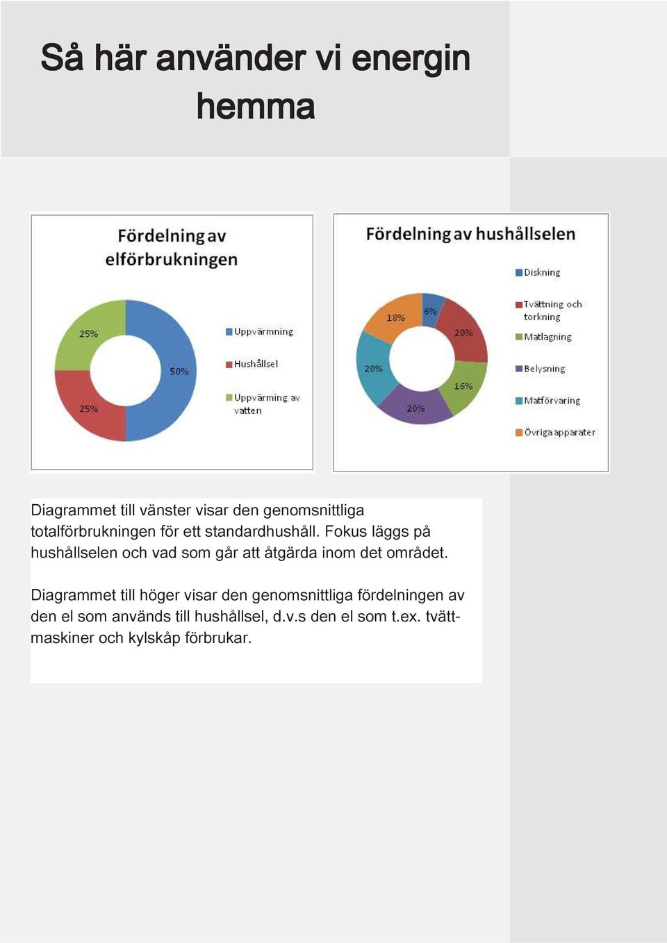 Fokus läggs på hushållselen och vad som går att åtgärda inom det området.