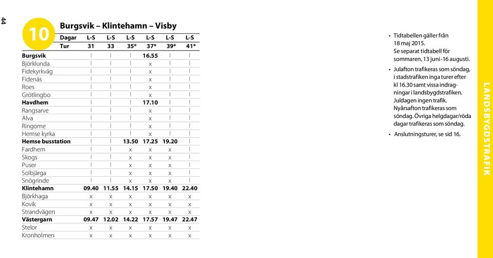 The Top Västervik Visby Tidtabell - Quadrant Park Reunions