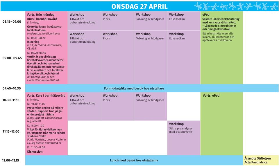 45 Varför är det viktigt att barnhälsovården identifierar övervikt och fetma redan i förskoleåldern och hur samtalar vi med barn och föräldrar kring övervikt och fetma?