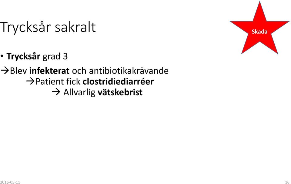 antibiotikakrävande Patient fick