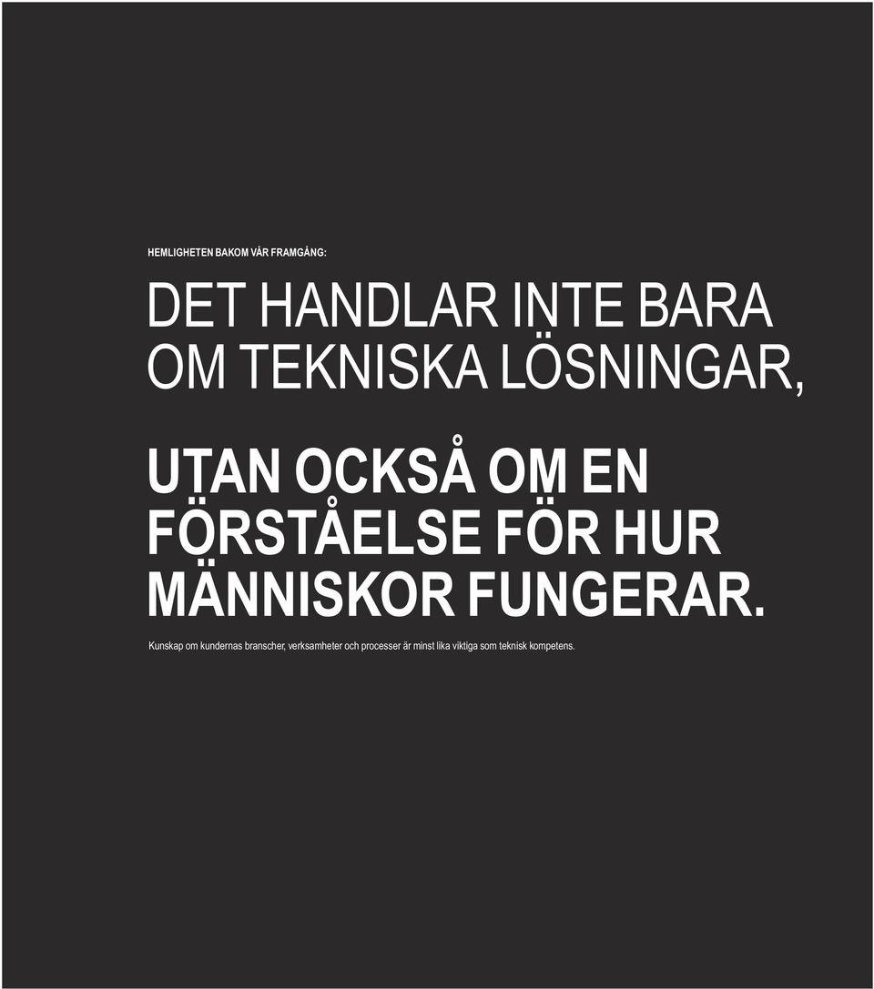 människor fungerar.