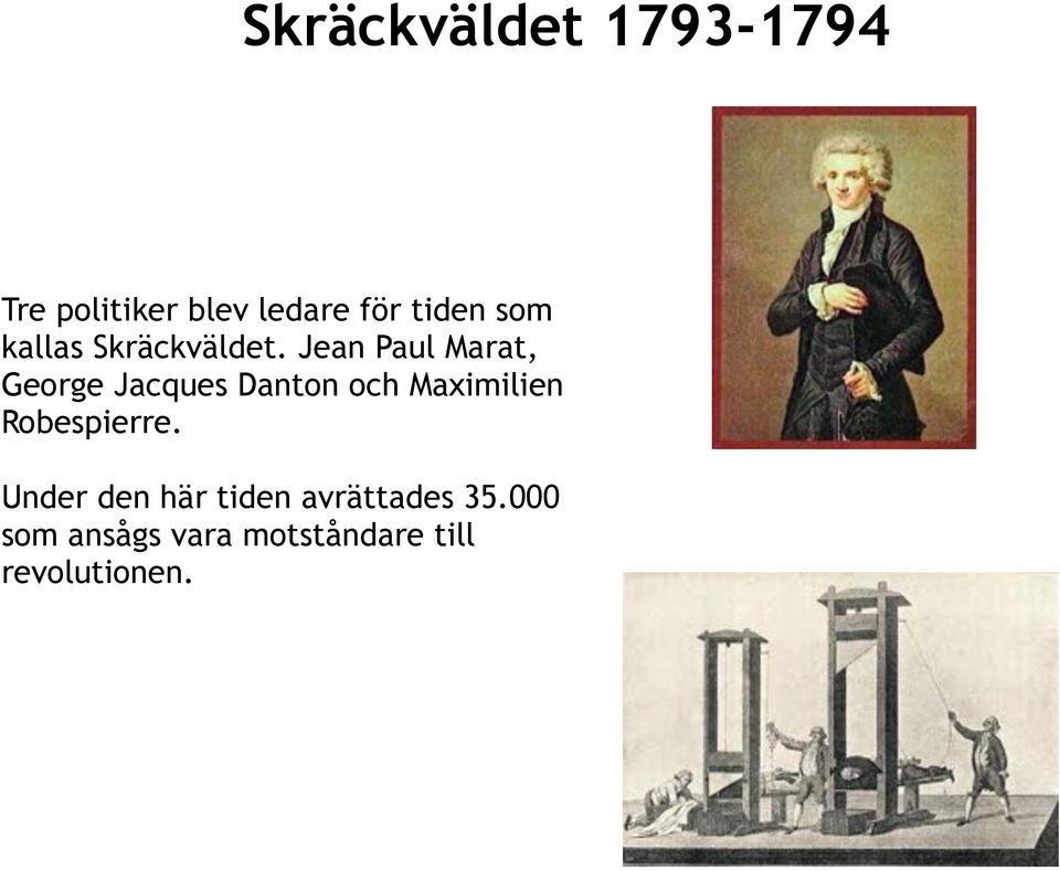 Jean Paul Marat, George Jacques Danton och Maximilien