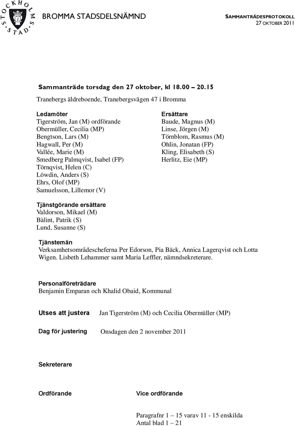 BROMMA STADSDELSNÄMND - PDF Free Download