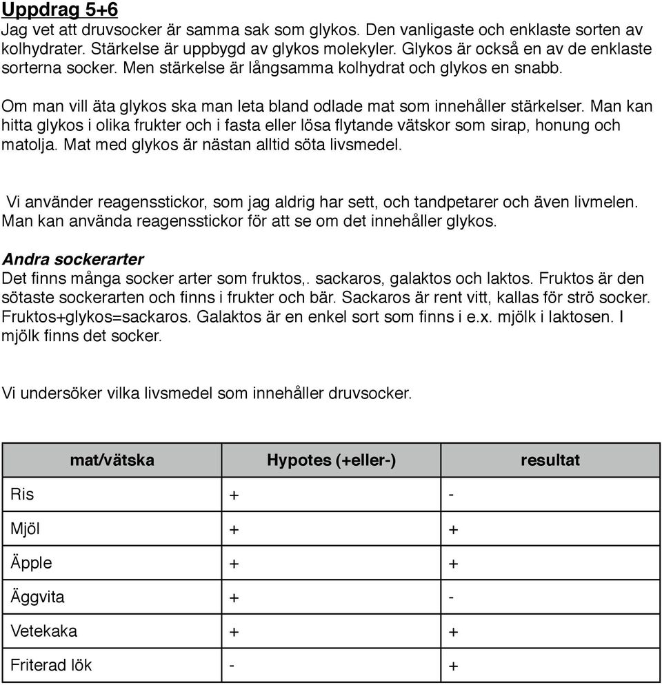 Man kan hitta glykos i olika frukter och i fasta eller lösa flytande vätskor som sirap, honung och matolja. Mat med glykos är nästan alltid söta livsmedel.