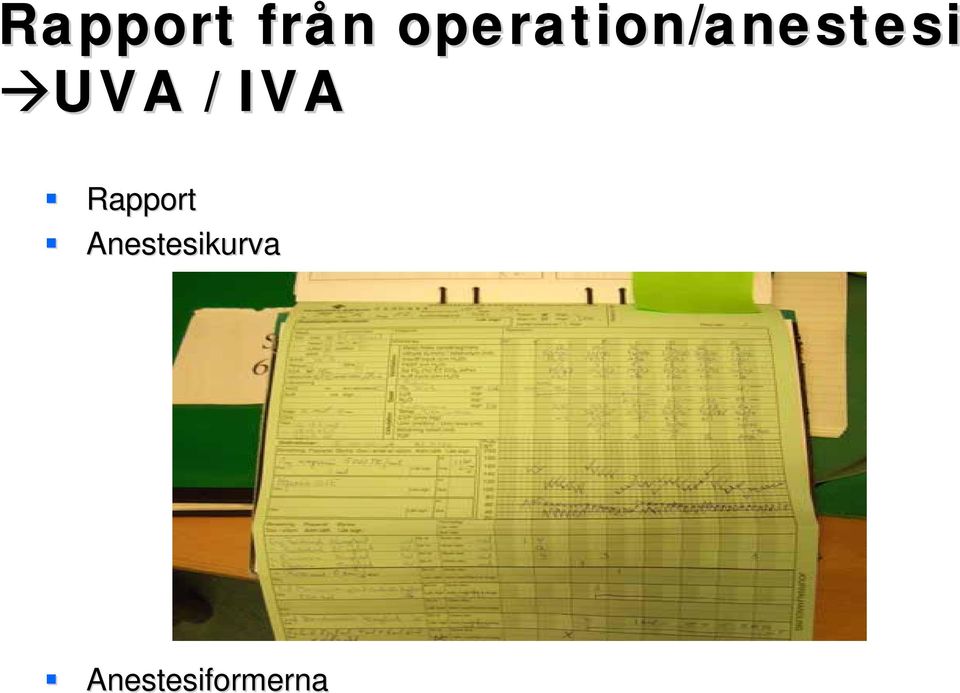 UVA / IVA Rapport