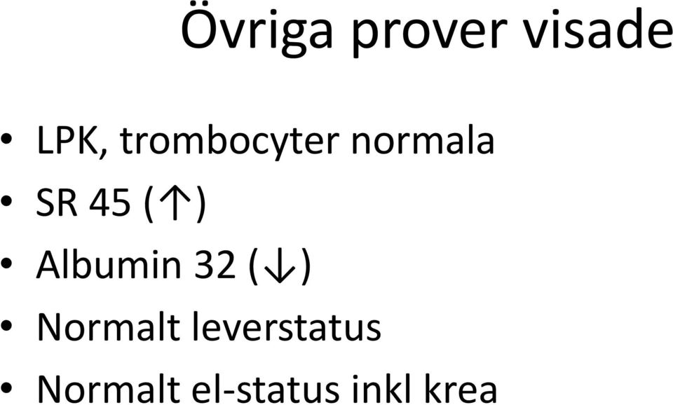 Albumin 32 ( ) Normalt