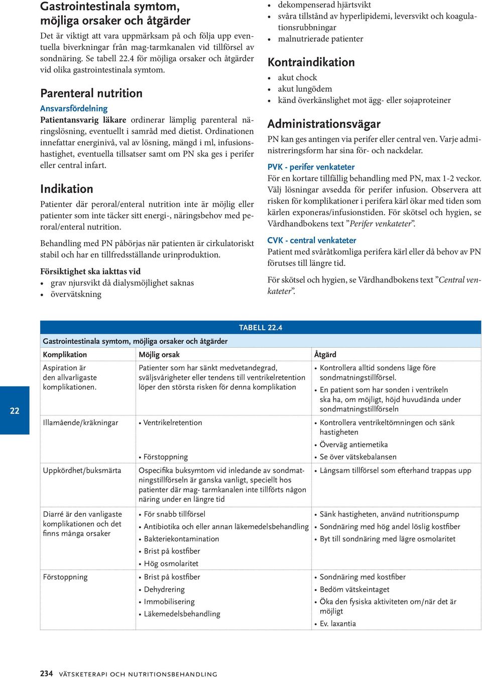 Parenteral nutrition Ansvarsfördelning Patientansvarig läkare ordinerar lämplig parenteral näringslösning, eventuellt i samråd med dietist.