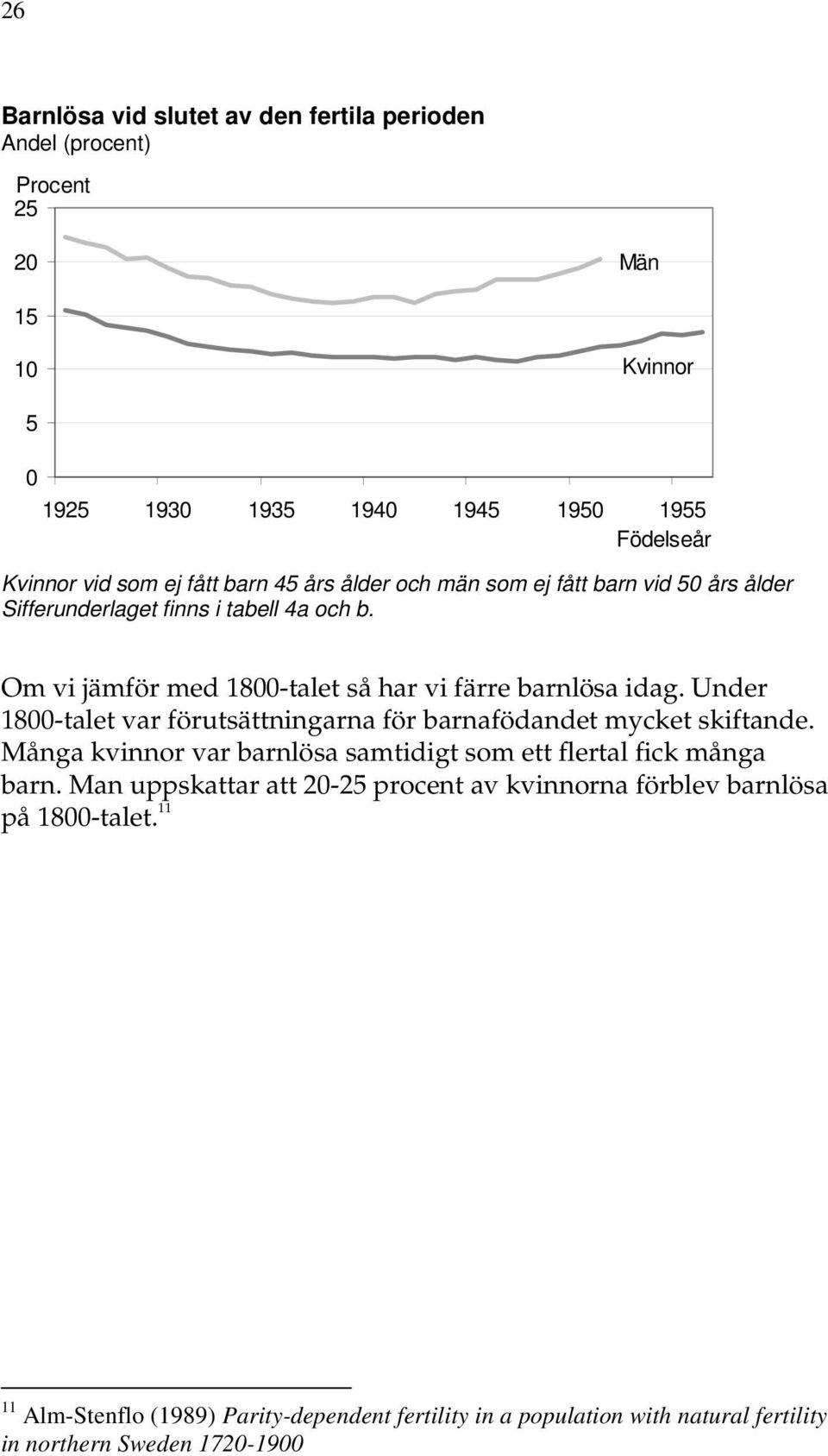 Under 18-talet var förutsättningarna för barnafödandet mycket skiftande. Många kvinnor var barnlösa samtidigt som ett flertal fick många barn.