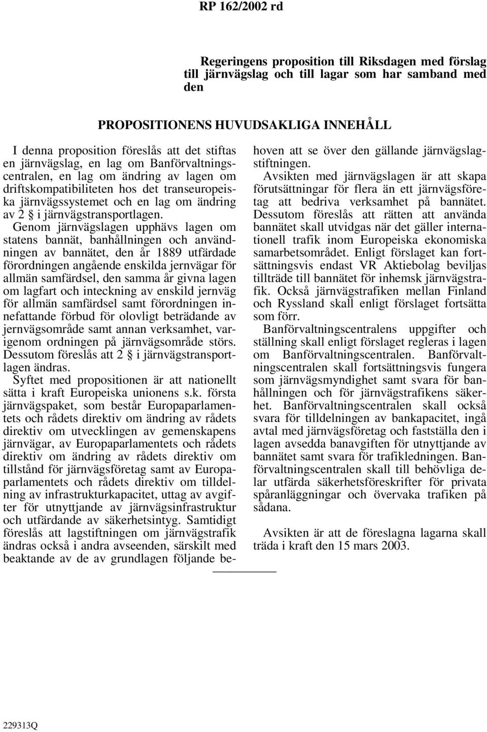 järnvägstransportlagen.