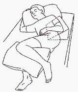 Figur4: 30 grader sidoläge (Nursing Fundamental) Reddy et al (2006) utförde en systematisk översikt vilken analyserade resultaten av inkluderade artiklar gällande lägesändring.