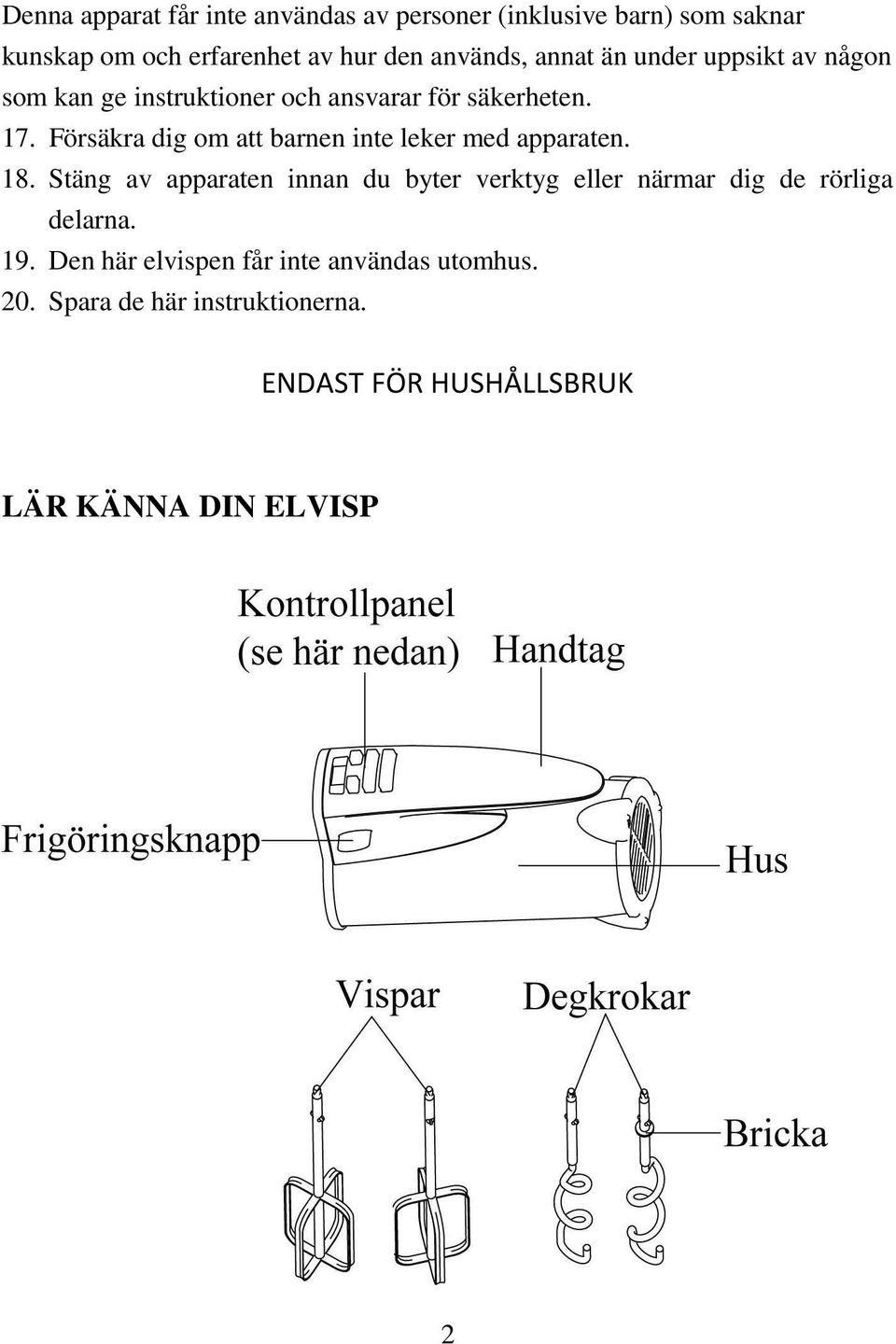 Försäkra dig om att barnen inte leker med apparaten. 18.