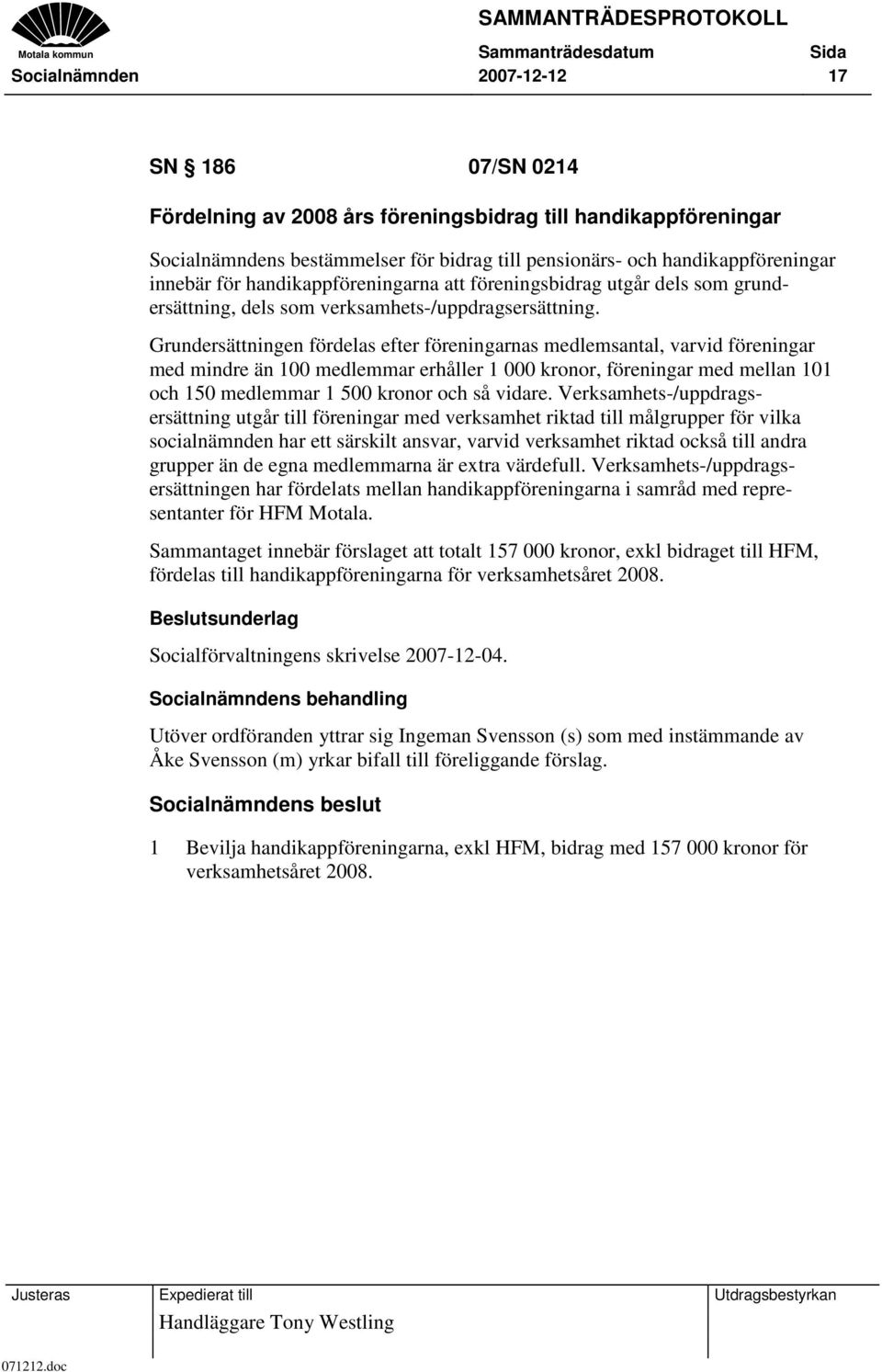 Grundersättningen fördelas efter föreningarnas medlemsantal, varvid föreningar med mindre än 100 medlemmar erhåller 1 000 kronor, föreningar med mellan 101 och 150 medlemmar 1 500 kronor och så