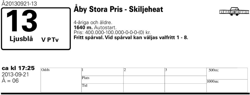 Autostart. Pris: 00.000-00.