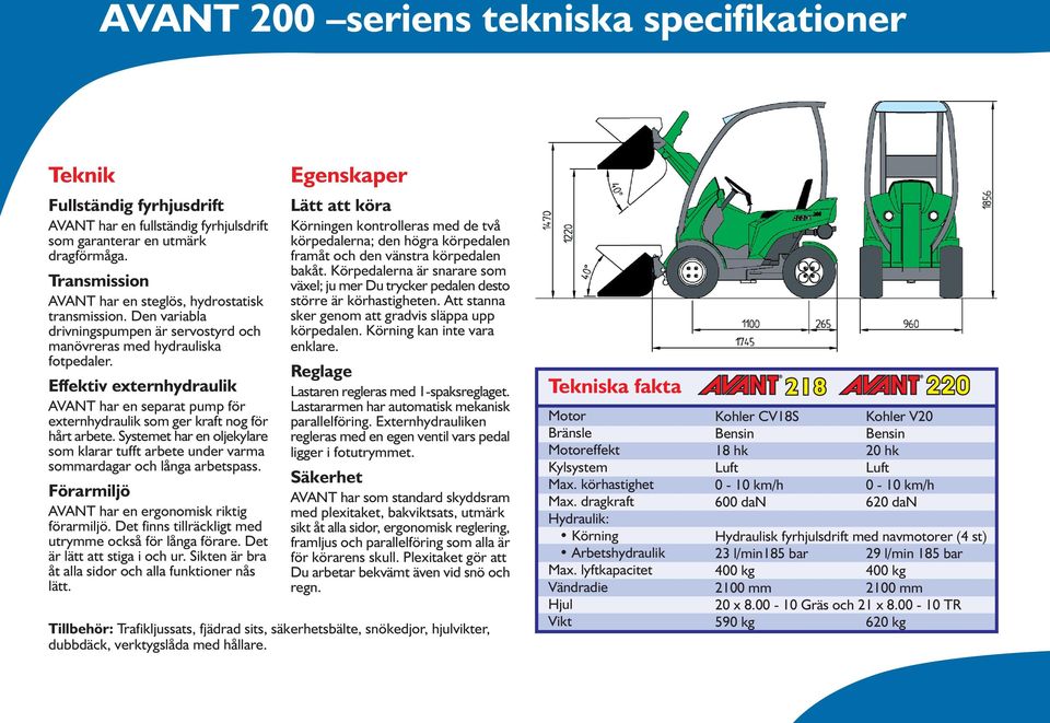 Effektiv externhydraulik AVANT har en separat pump för externhydraulik som ger kraft nog för hårt arbete.
