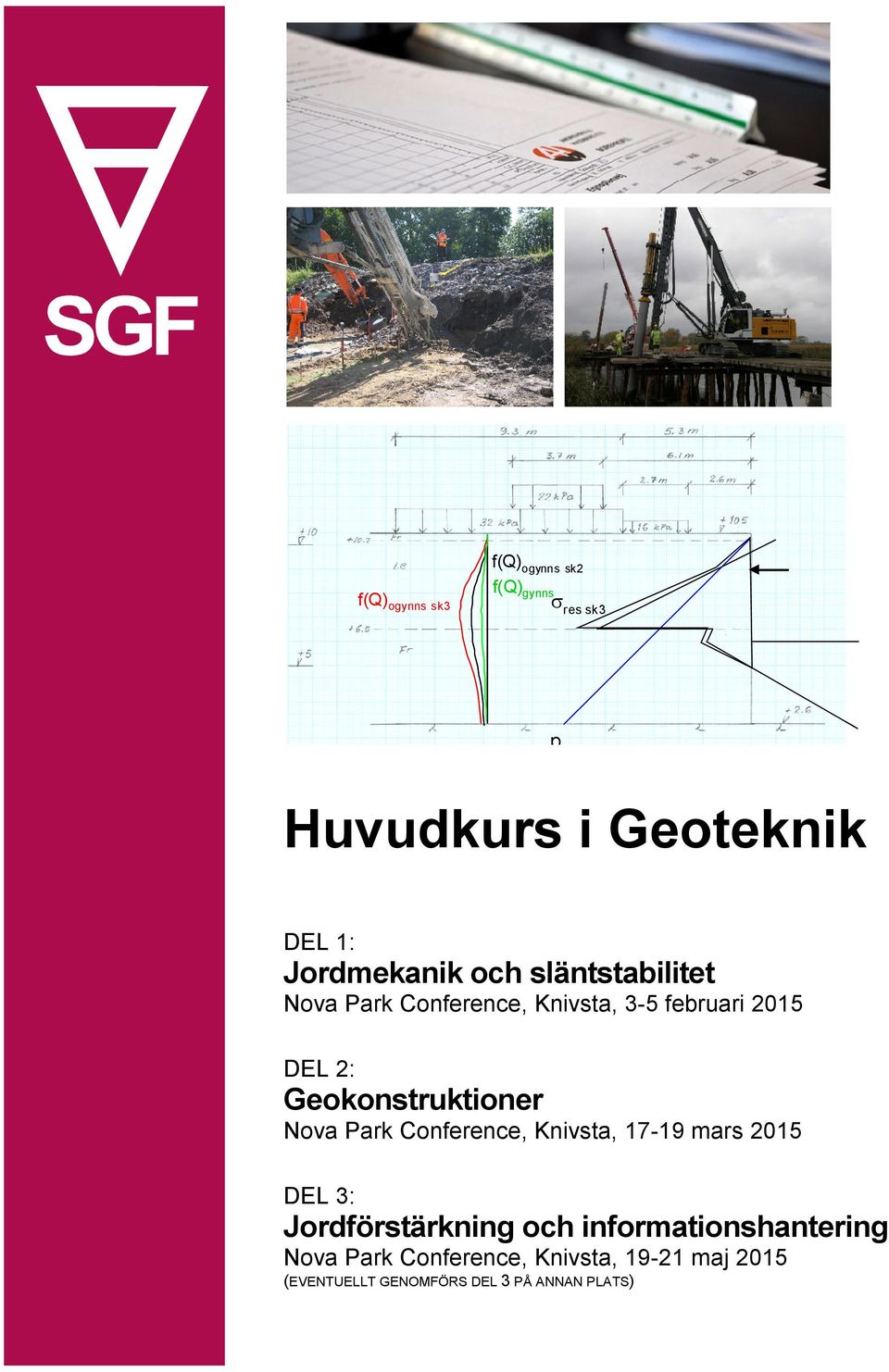 Geokonstruktioner Nova Park Conference, Knivsta, 17-19 mars 2015 DEL 3: Jordförstärkning och