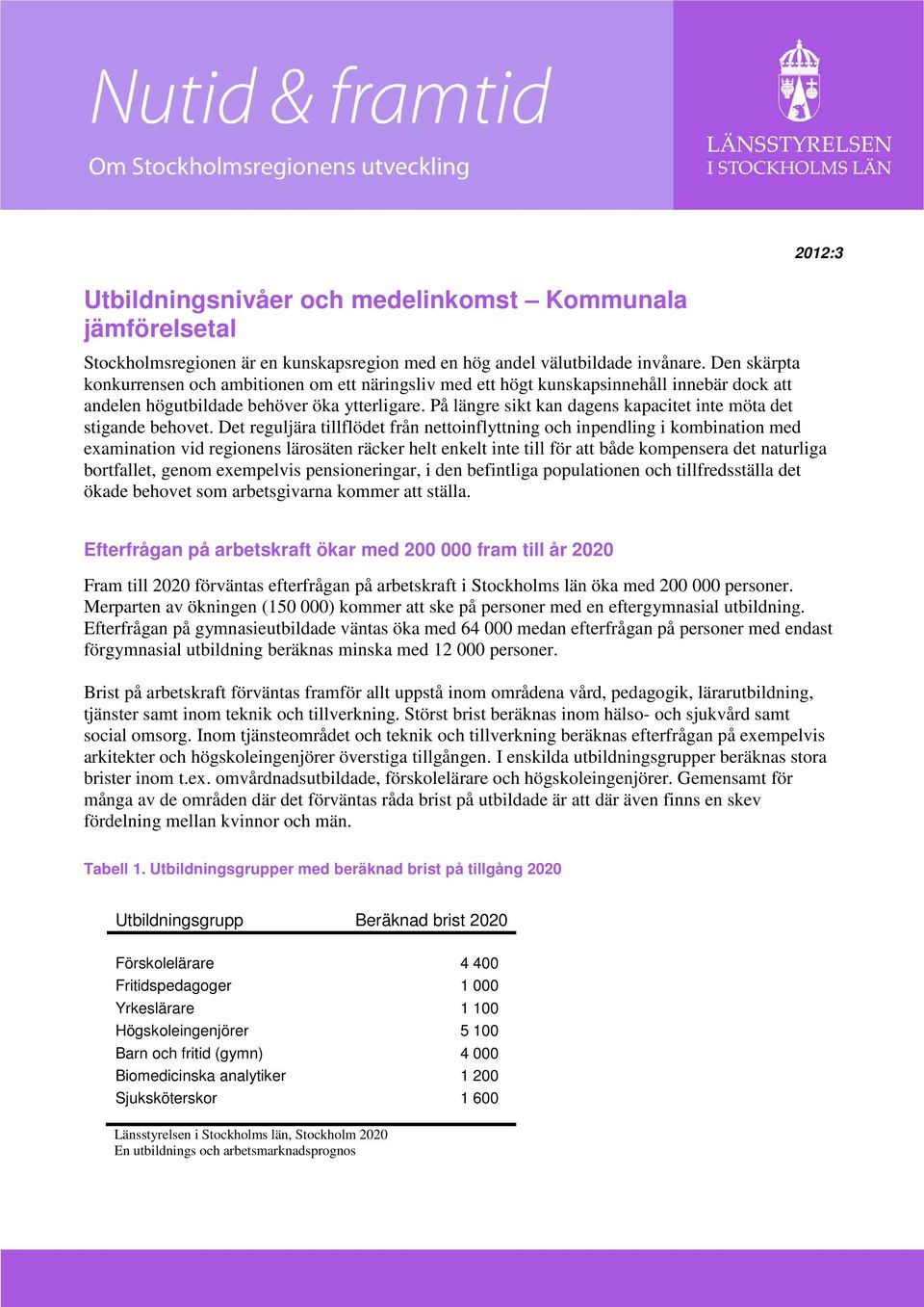 På längre sikt kan dagens kapacitet inte möta det stigande behovet.