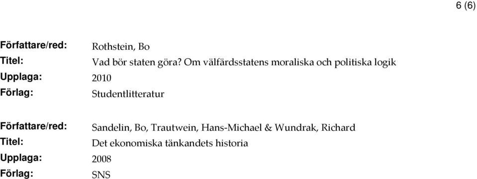 2010 Författare/red: Sandelin, Bo, Trautwein, Hans-Michael &