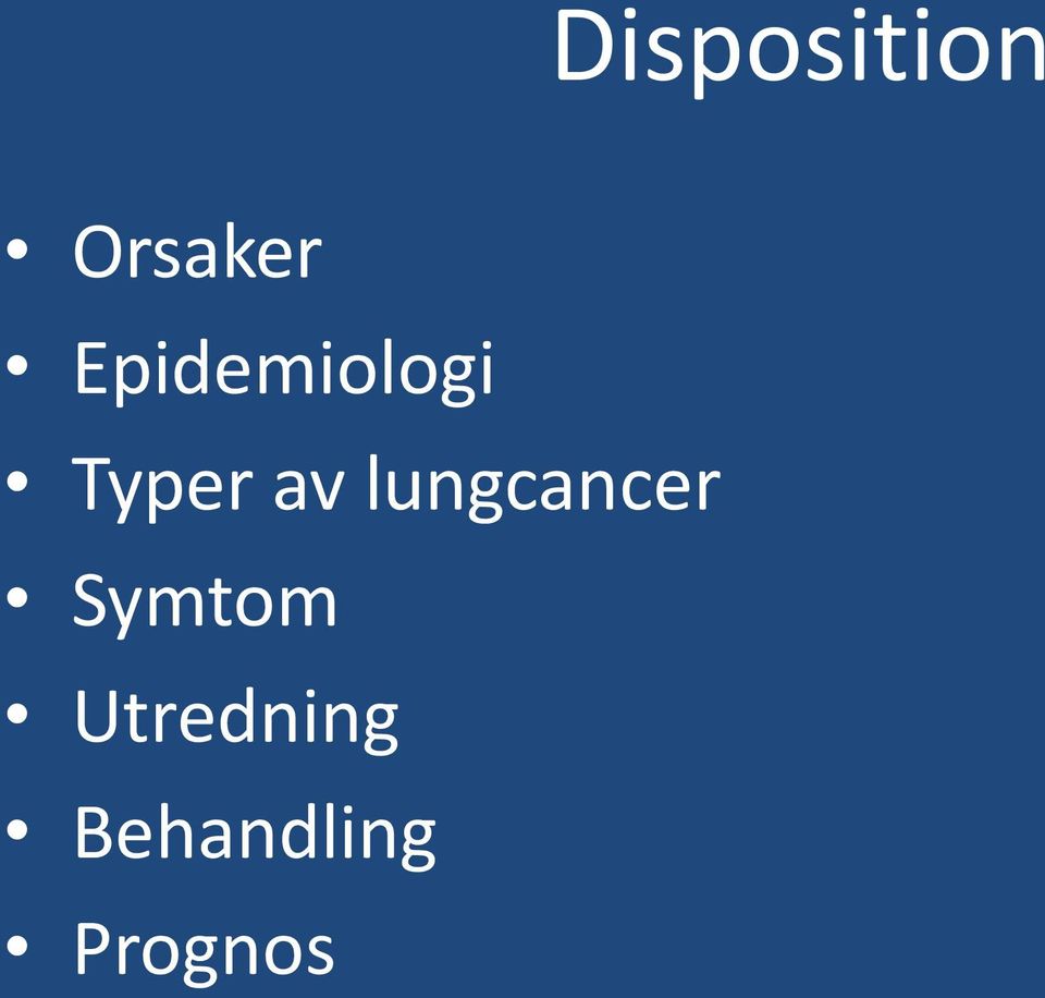 lungcancer Symtom