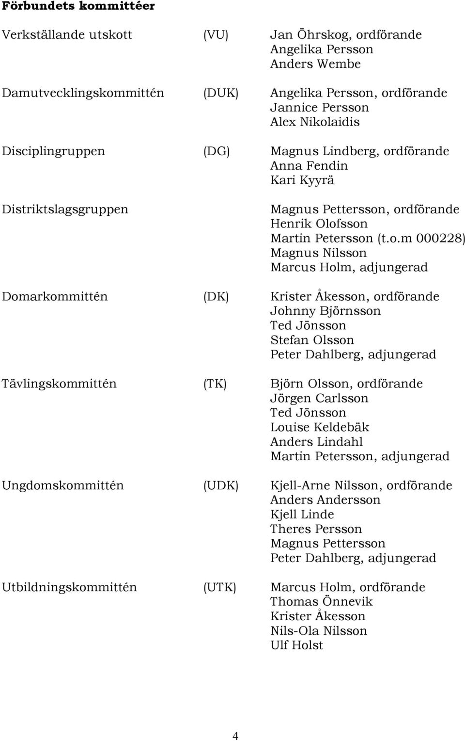dförande Anna Fendin Kari Kyyrä Distriktslagsgruppen Magnus Pettersson