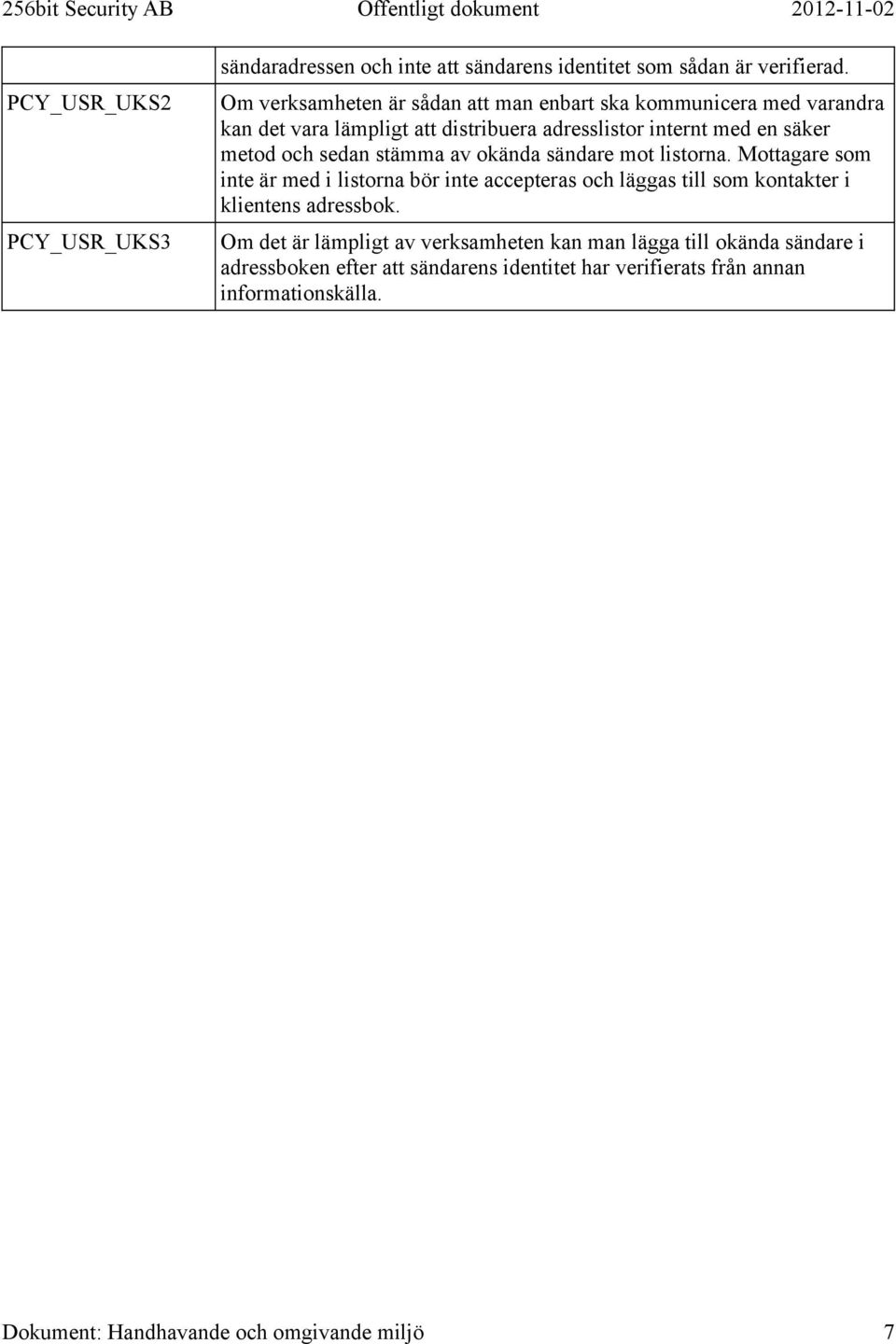 sedan stämma av okända sändare mot listorna.