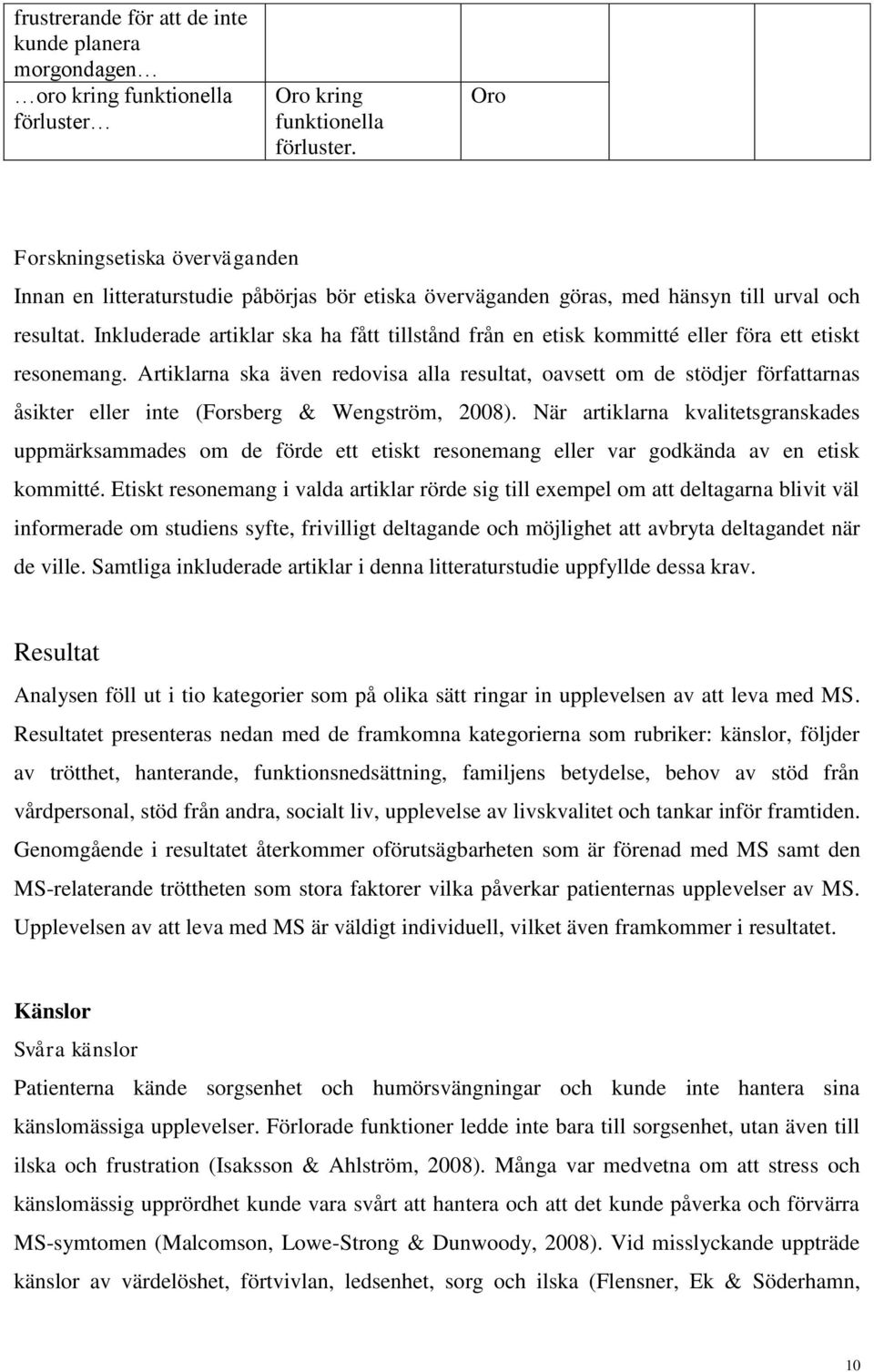 Inkluderade artiklar ska ha fått tillstånd från en etisk kommitté eller föra ett etiskt resonemang.