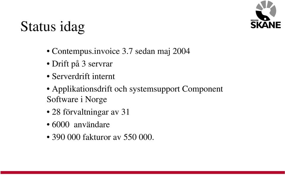 internt Applikationsdrift och systemsupport Component