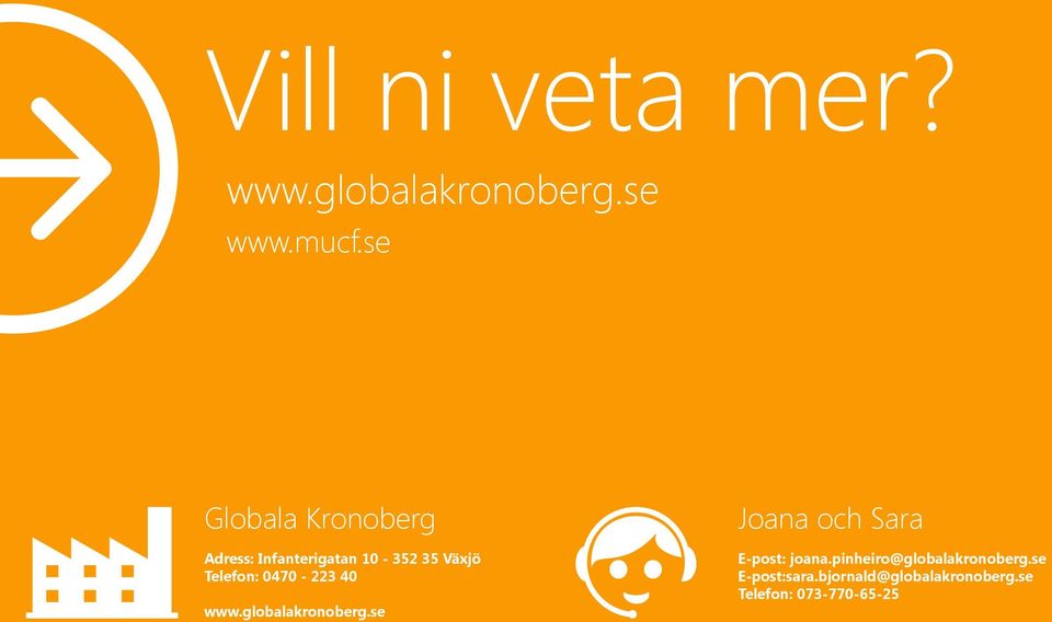 0470-223 40 www.globalakronoberg.se Joana och Sara E-post: joana.