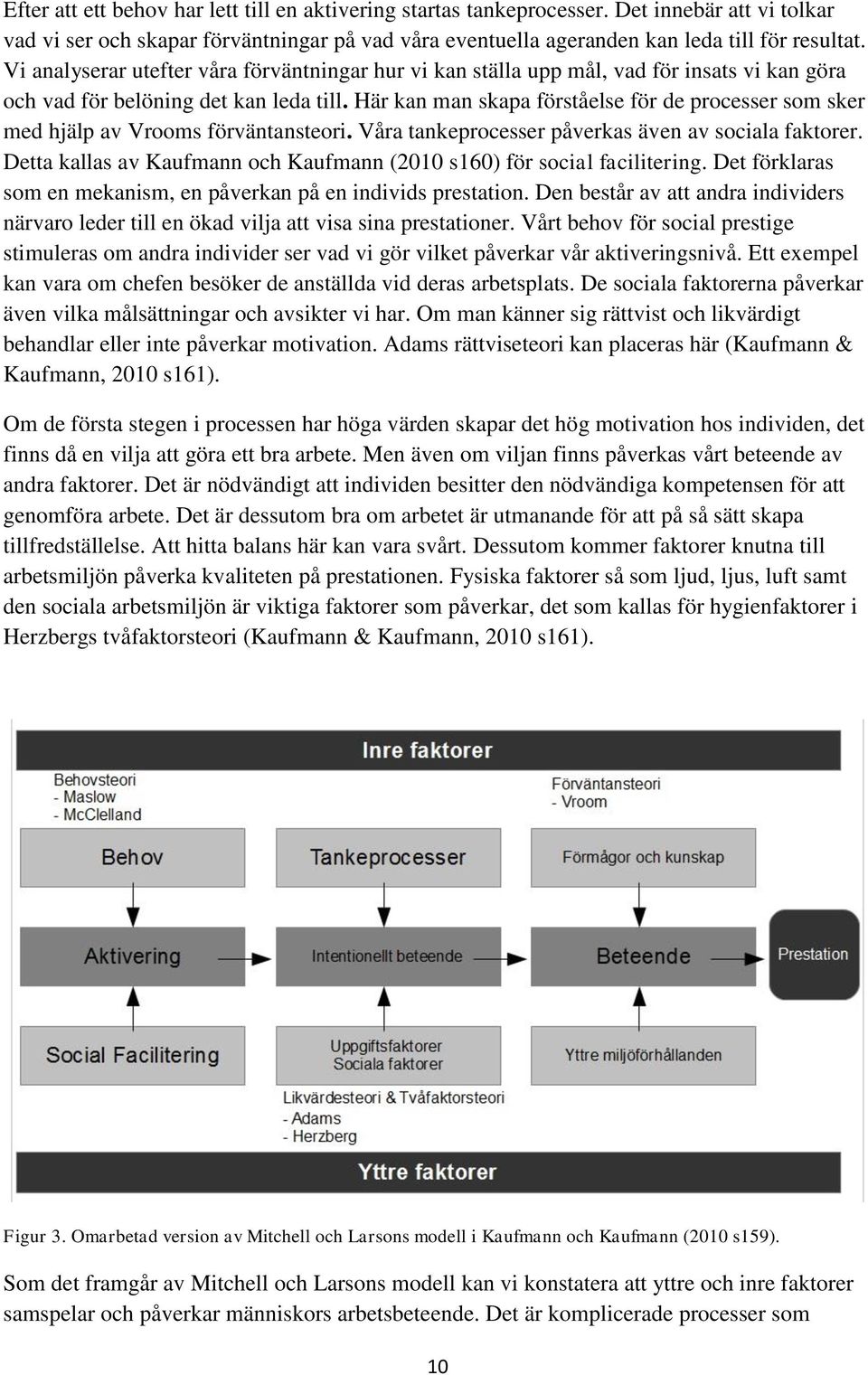Här kan man skapa förståelse för de processer som sker med hjälp av Vrooms förväntansteori. Våra tankeprocesser påverkas även av sociala faktorer.