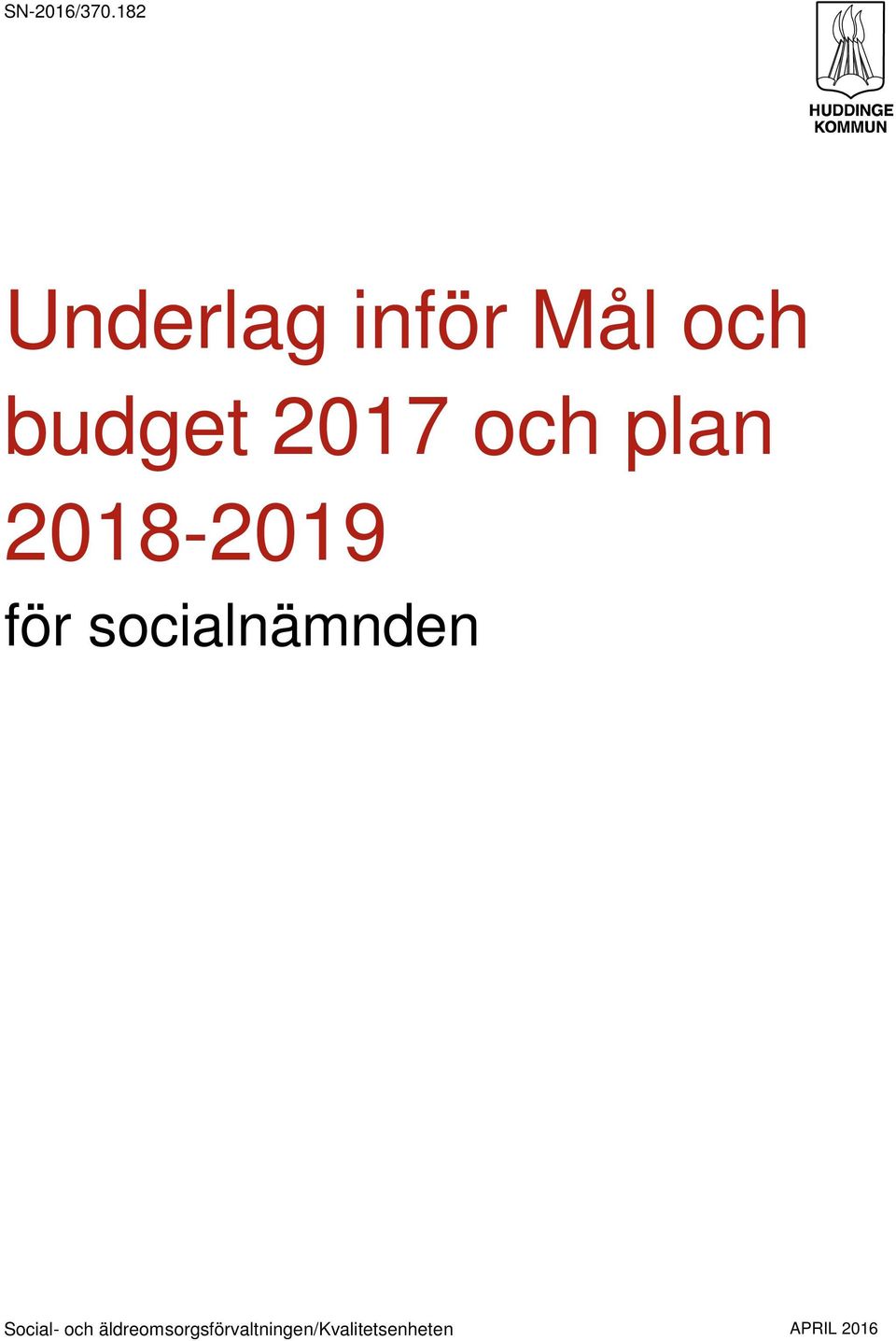 och plan 2018-2019 för socialnämnden