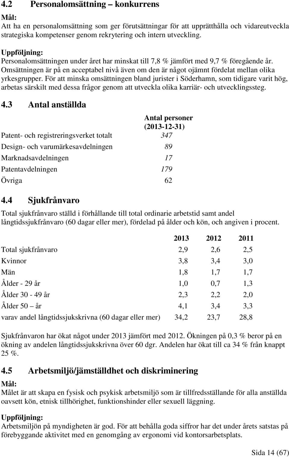 Omsättningen är på en acceptabel nivå även om den är något ojämnt fördelat mellan olika yrkesgrupper.