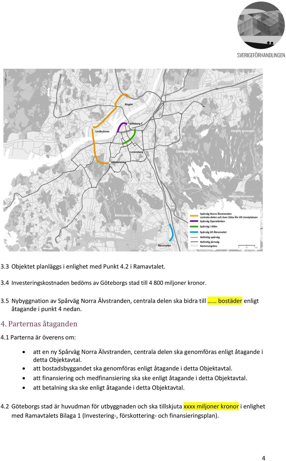 att bostadsbyggandet ska genomföras enligt åtagande i detta Objektavtal. att finansiering och medfinansiering ska ske enligt åtagande i detta Objektavtal.