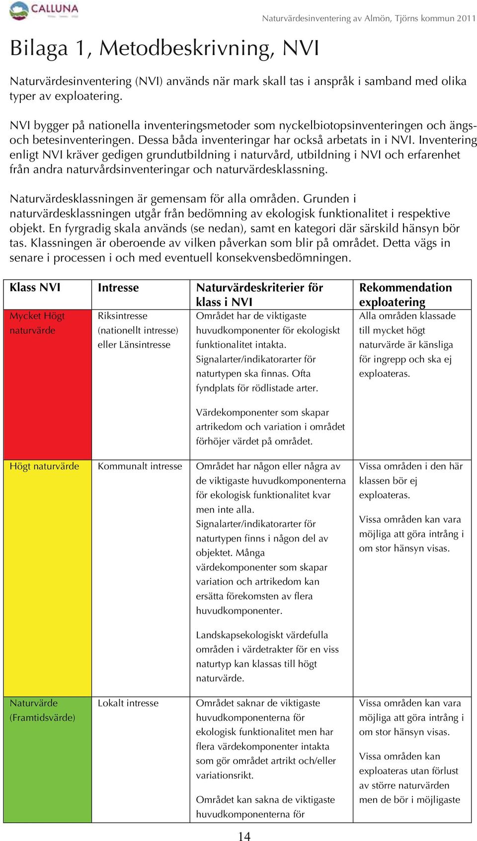 Inventering enligt NVI kräver gedigen grundutbildning i naturvård, utbildning i NVI och erfarenhet från andra naturvårdsinventeringar och naturvärdesklassning.