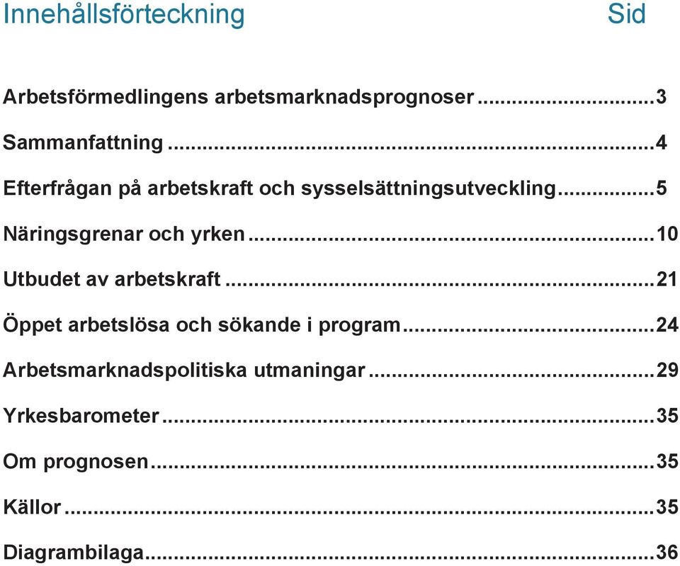 ..10 Utbudet av arbetskraft...21 Öppet arbetslösa och sökande i program.