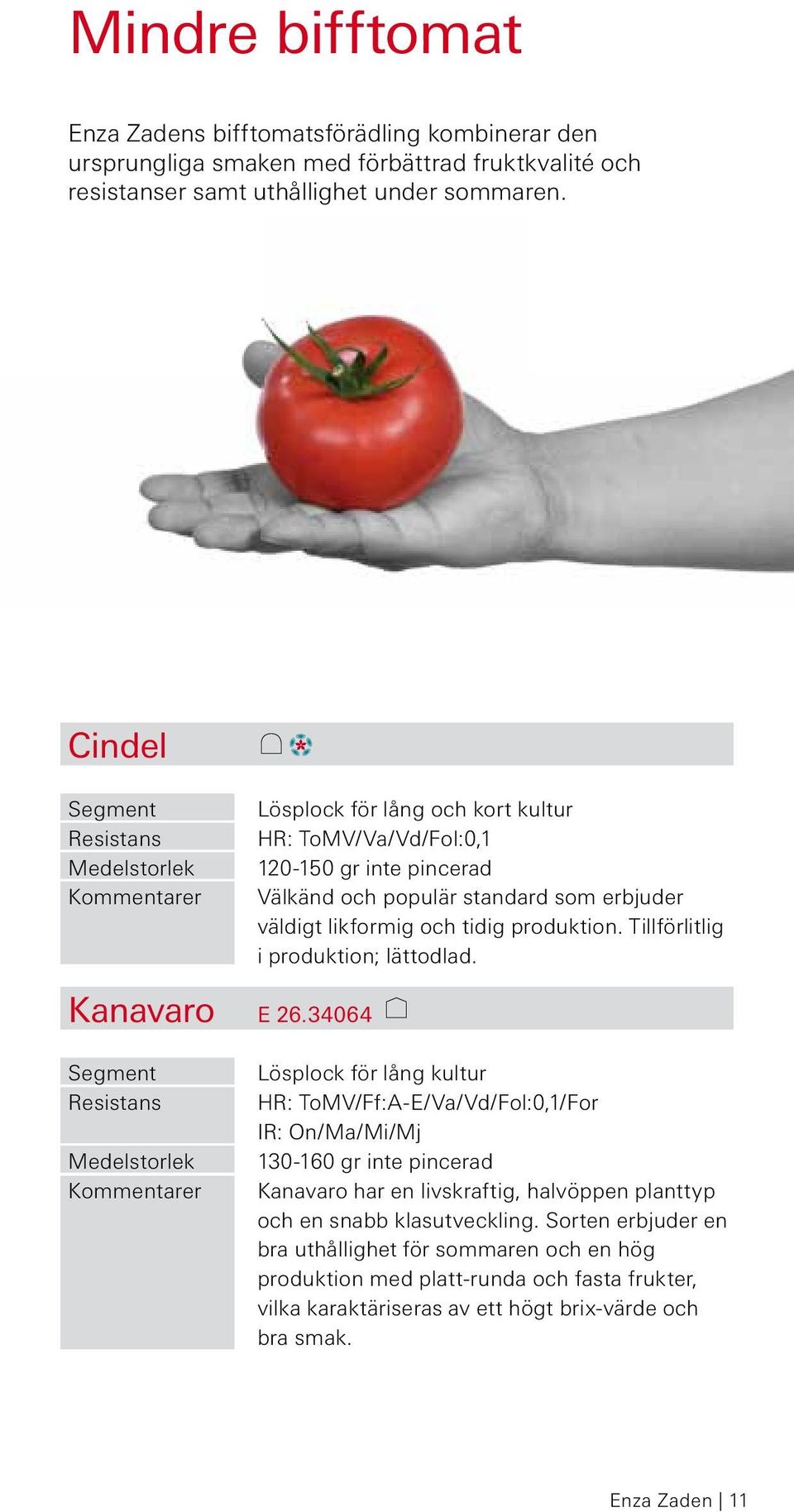 Tillförlitlig i produktion; lättodlad. Kanavaro E 26.