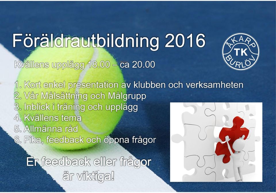 Vår Målsättning och Målgrupp 3. Inblick i träning och upplägg 4.