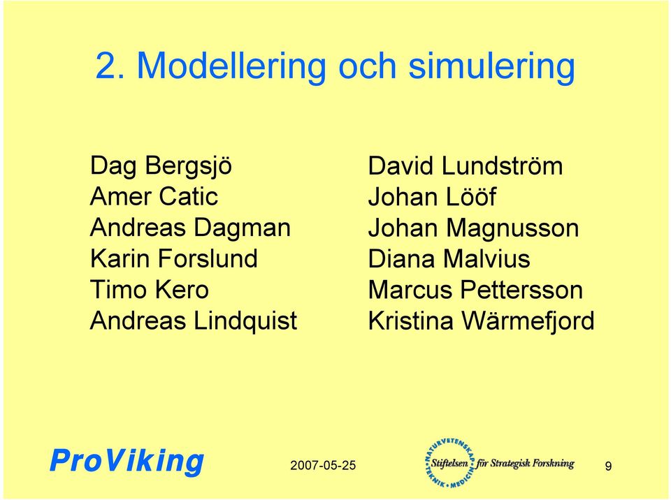 Lindquist David Lundström Johan Lööf Johan Magnusson