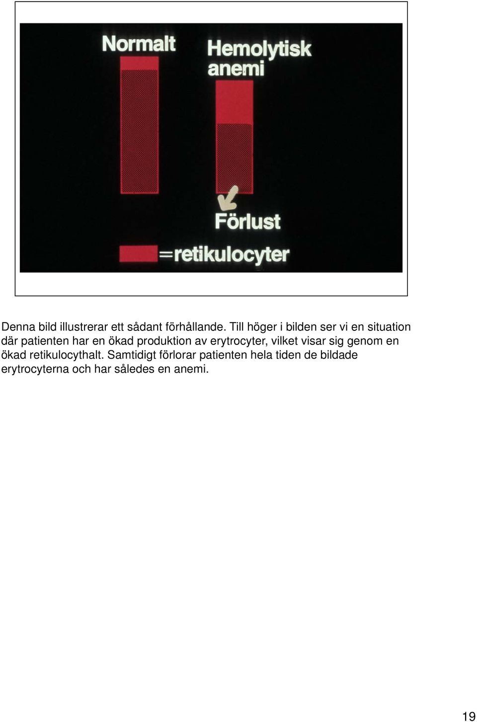 produktion av erytrocyter, vilket visar sig genom en ökad