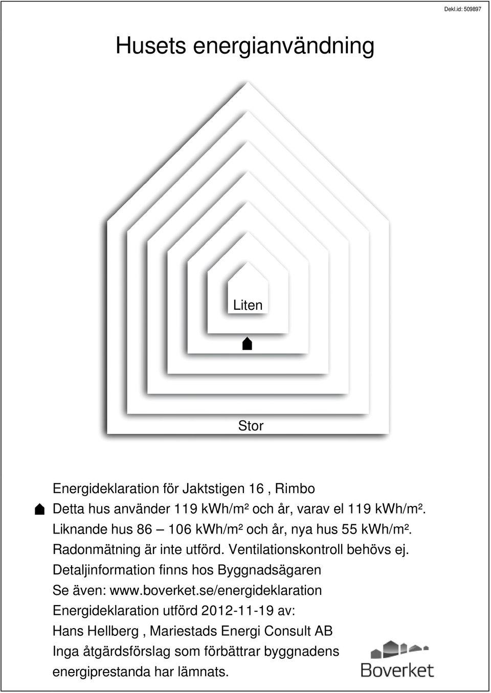 Ventilationskontroll behövs ej. Detaljinformation finns hos Byggnadsägaren Se även: www.boverket.