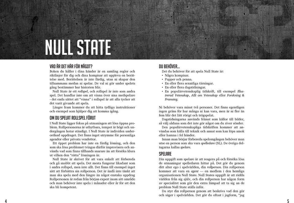 Null State är ett rollspel, och rollspel är inte som andra spel.
