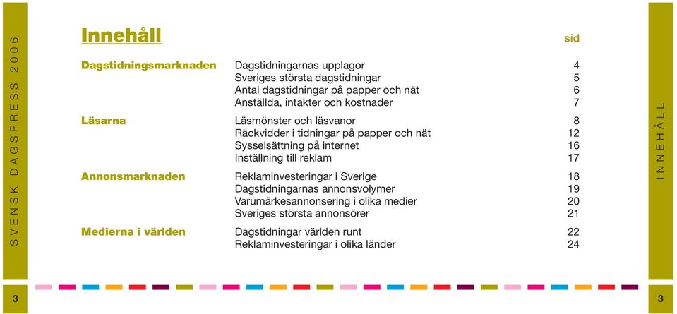internet 16 Inställning till reklam 17 Annonsmarknaden Reklaminvesteringar i Sverige 18 Dagstidningarnas annonsvolymer 19 Varumärkesannonsering i
