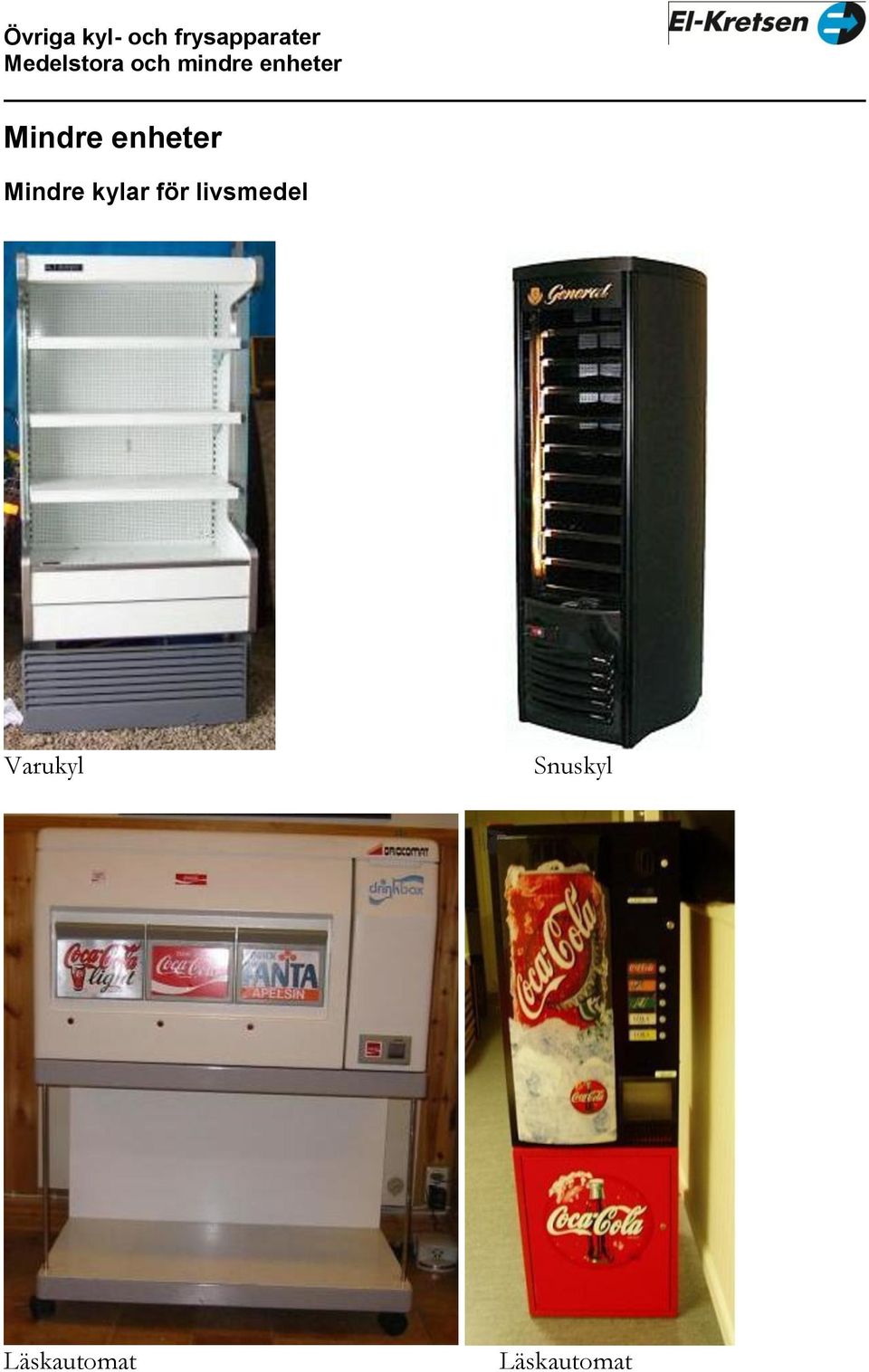 Mindre kylar för livsmedel