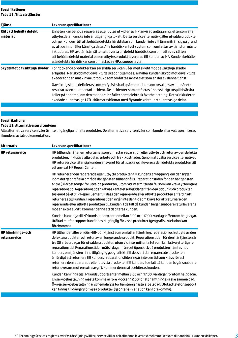 alla utbytesdelar kanske inte är tillgängliga lokalt.