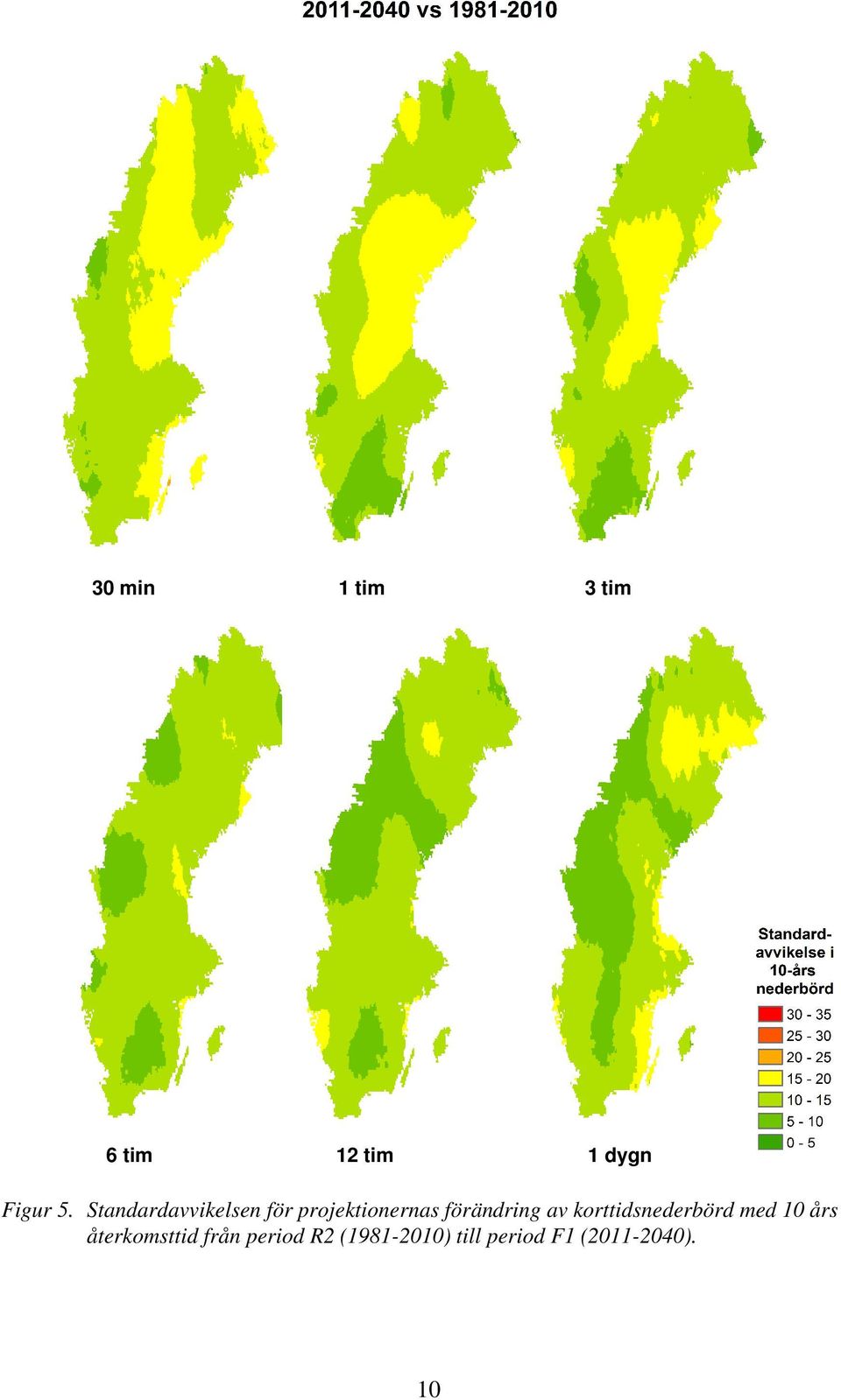 av korttidsnederbörd med 10 års återkomsttid från
