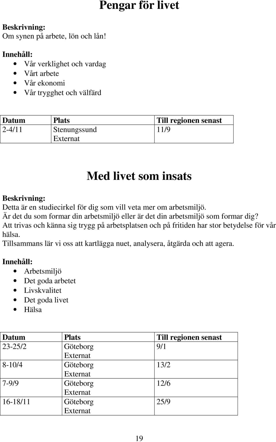 studiecirkel för dig som vill veta mer om arbetsmiljö. Är det du som formar din arbetsmiljö eller är det din arbetsmiljö som formar dig?